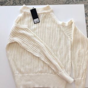 CARMAR LF cut out shoulder net sweater